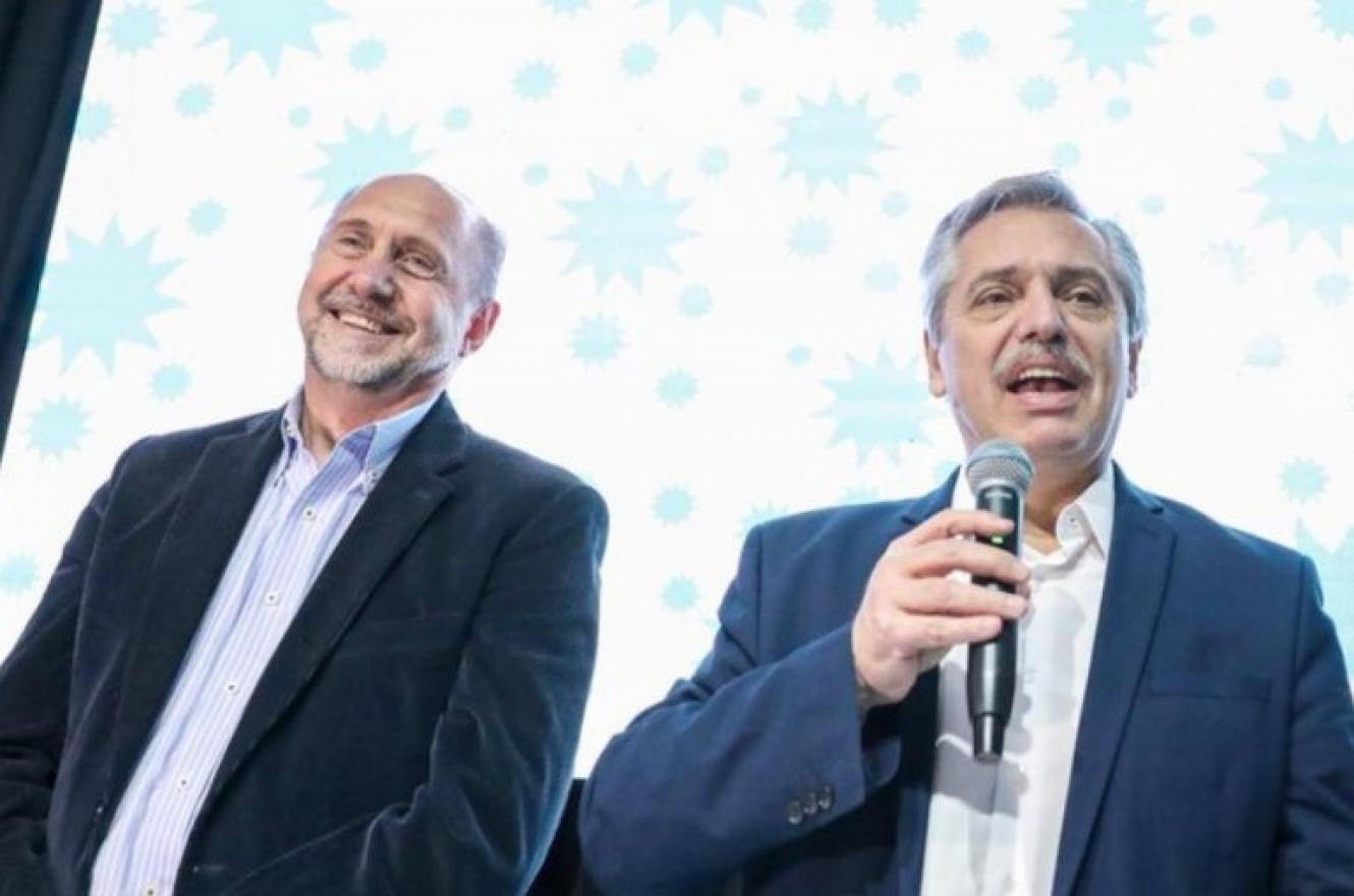 Alberto Fernández y Omar Perotti