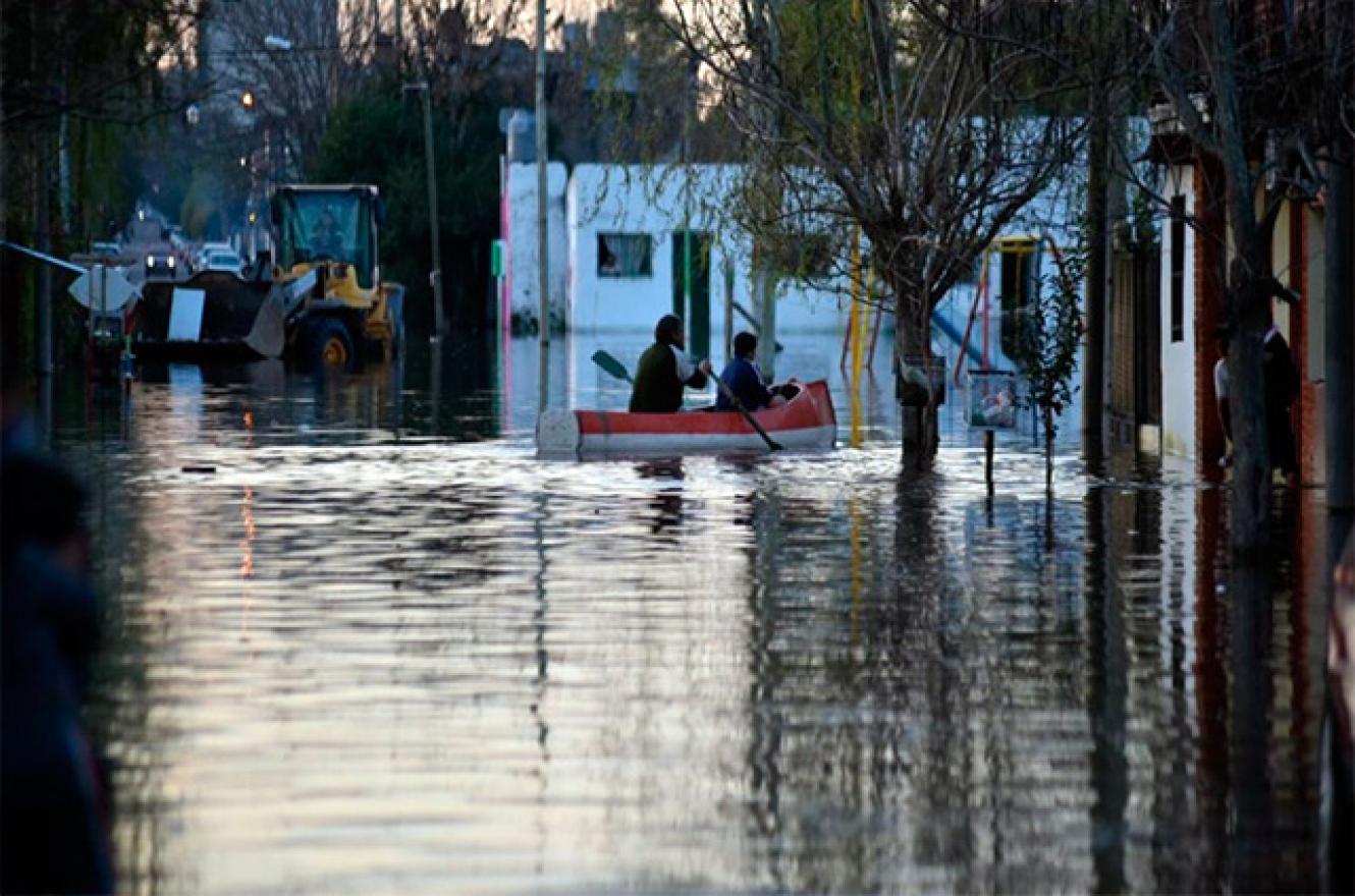 Inundación en Gualeguaychú en junio de 2019