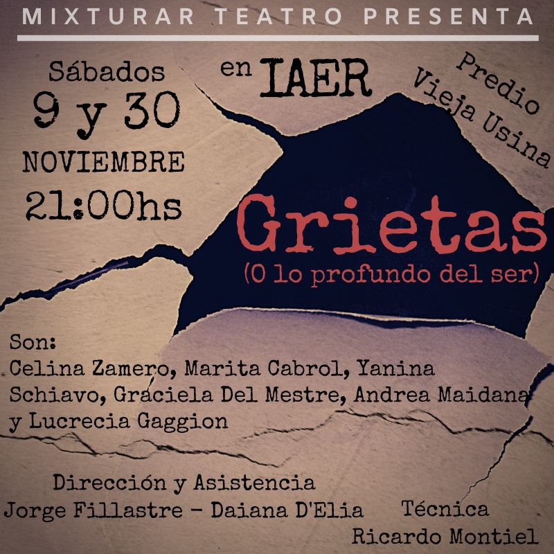 Grietas se presenta en el salón del Instituto Audiovisual de Entre Ríos - Análisis Digital