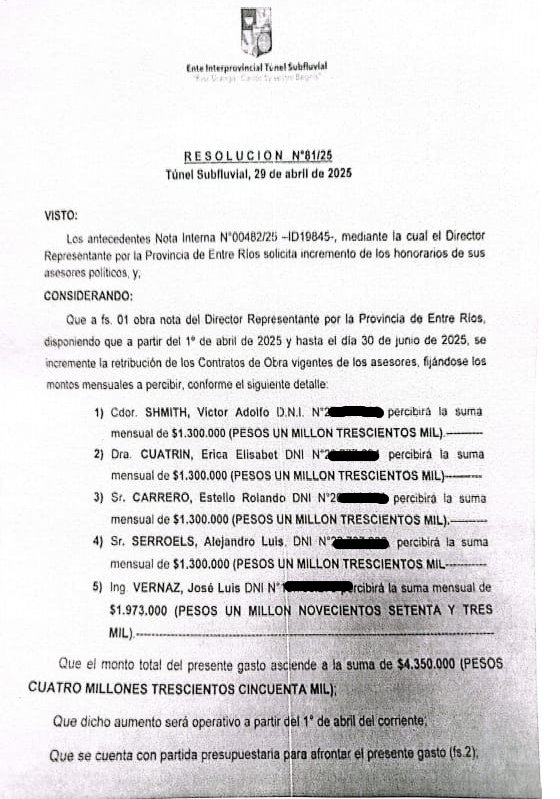 En abril se dispuso un incremento salarial para los asesores