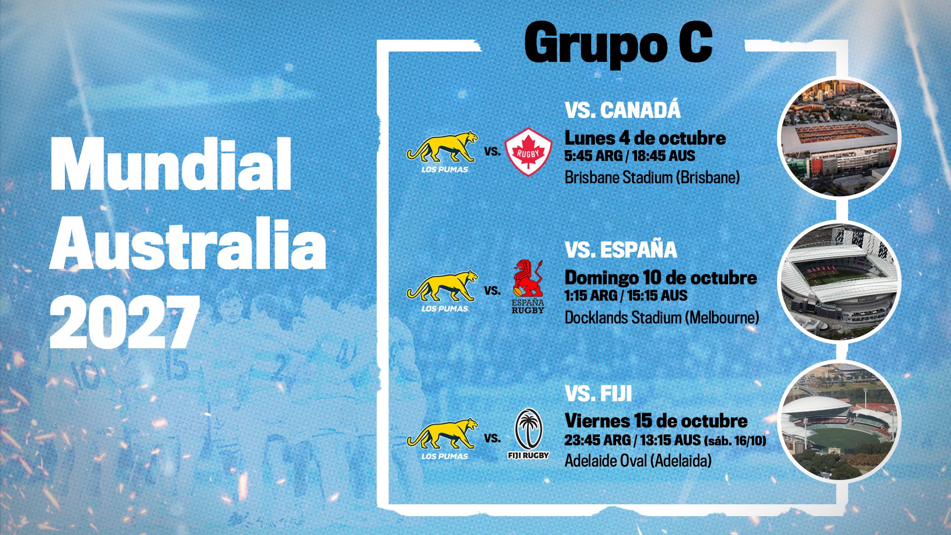 El fixture de Los Pumas