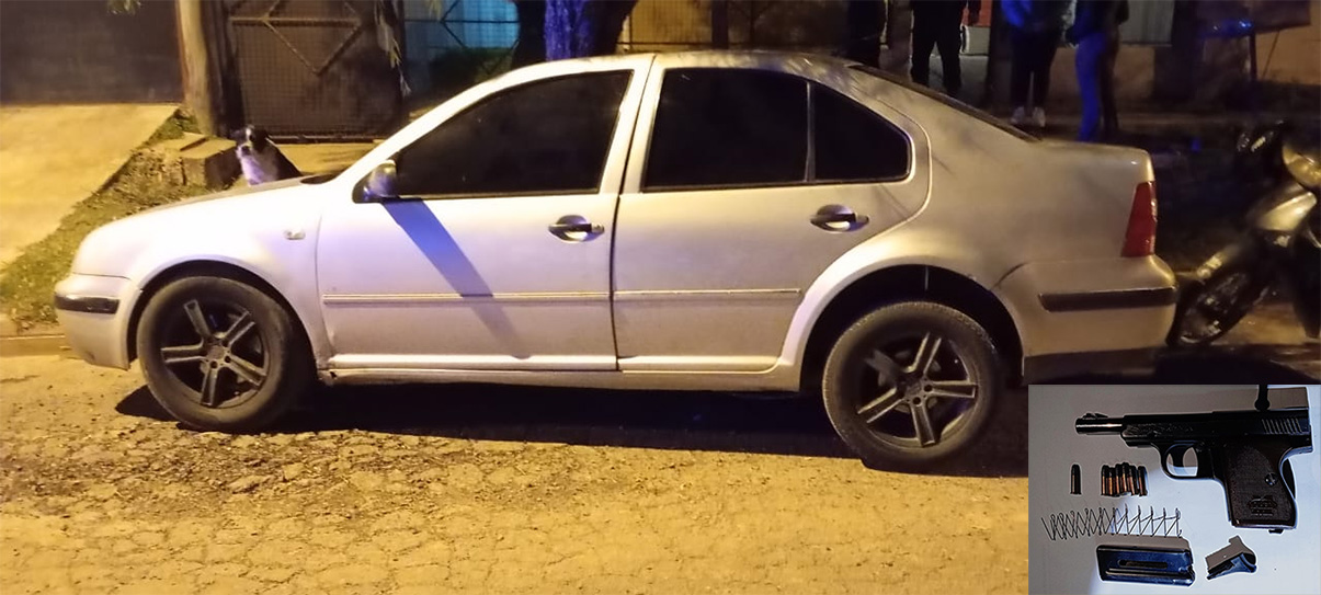 La Policía detuvo a una persona por tentativa de homicidio. Secuestró un automóvil, un arma de fuego y otros elementos de interés para la causa.