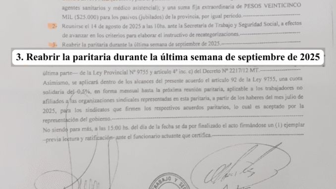 acta paritaria ATE