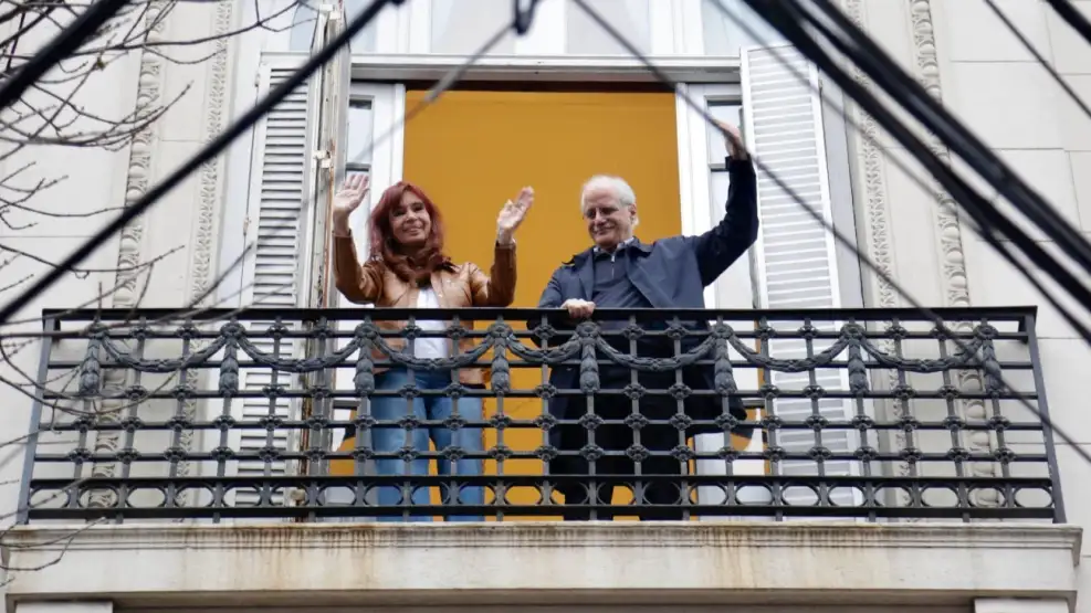 Cristina Kirchner y Jorge Taiana. 