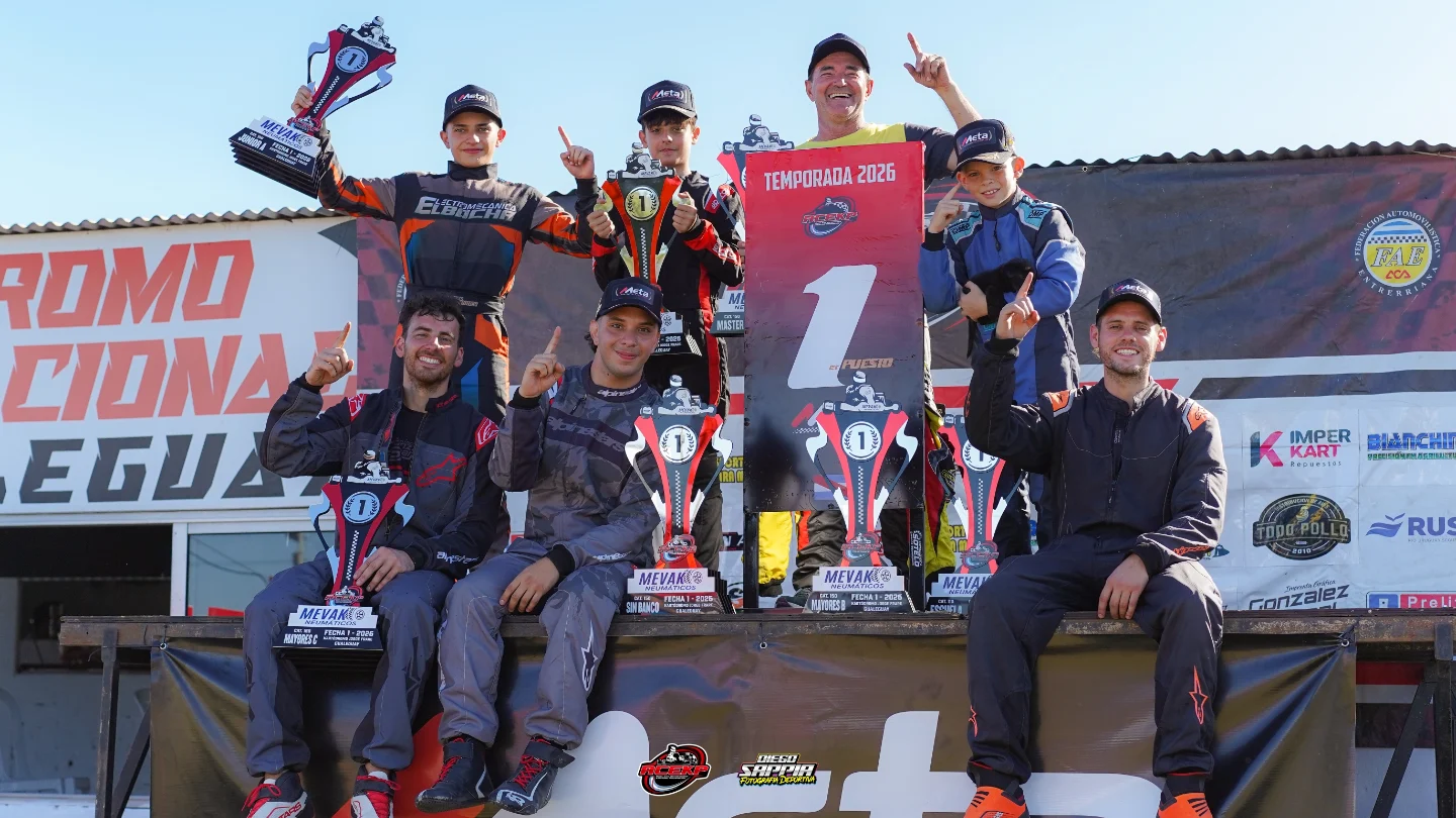 El podio en Gualeguay
