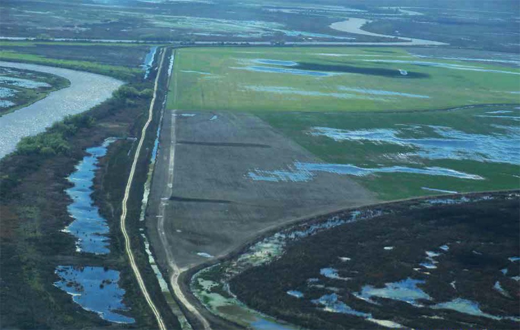 Los humedales, aliados naturales para mitigar el efecto de las inundaciones están siendo destruidos por los terraplenes que se construyen a la vista de todos y sin controles.