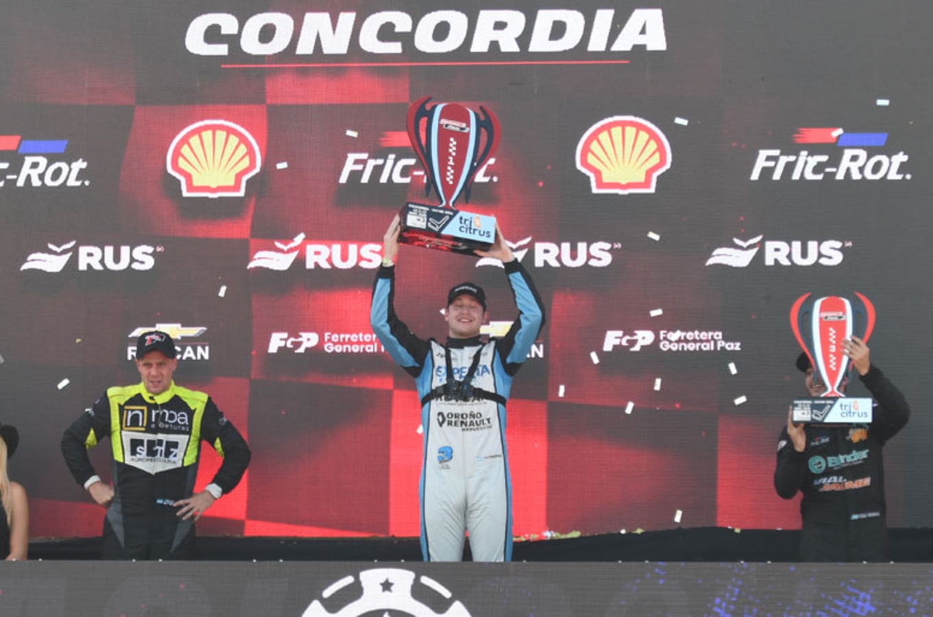 Podio Clase 3 - Concordia | Turismo Pista 2026.