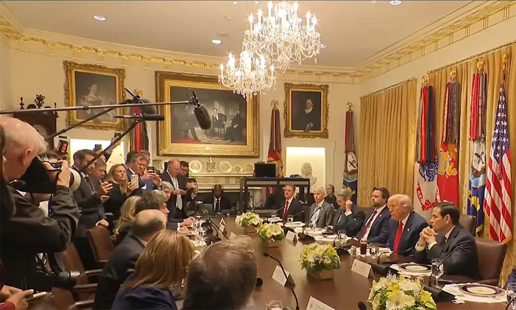Javier Milei durante su reunión con Trump en la Casa Blanca.