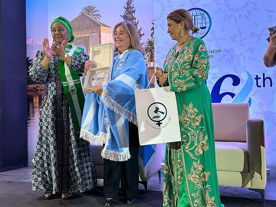 Imagen de archivo de Susana Medina en la XVI Conferencia Bienal de Mujeres en Marruecos.