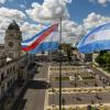Vista aérea de la sede de la Casa de Gobierno y del Superior Tribunal de Justicia.