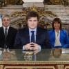 Imagen de archivo de Karina Milei, Luis Caputo, Javier Milei, Patricia Bullrich y Guillermo Francos.