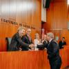 Imagen de archivo de la asunción de Carlos Federico Tepsich como vocal de la Sala Civil y Comercial del Superior Tribunal de Justicia de Entre Ríos, cuando es saludado por el gobernador Rogelio Frigerio.
