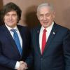 Javier Milei, junto al primer ministro de Israel, Benjamín Netanyahu.