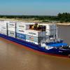 El buque “Rosa” de bandera paraguaya de la compañía Naviship.