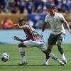 Enzo Fernández en acción ante Fluminense.