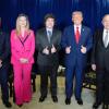 Javier Milei, Donald Trump, Karina Milei, Gerardo Werthein y Luis Caputo en la ONU, (New York, Estados Unidos).