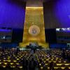 Auditorio de la Asamblea General en la conmemoración del 80º aniversario de la ONU.