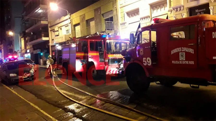 Principio de incendio.