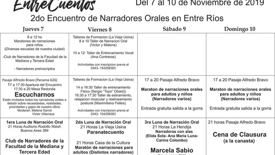 II Encuentro de Narradores Orales en Entre Ríos