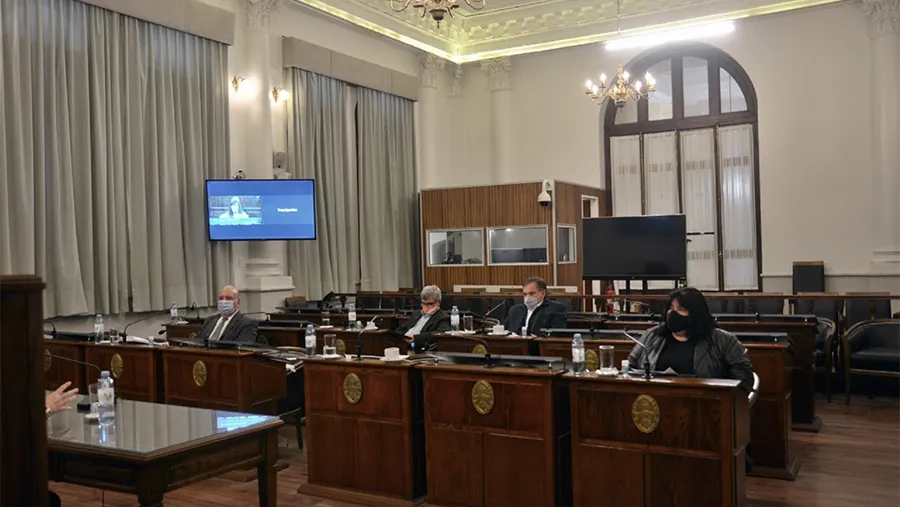 Debido a la pandemia, las audiencias de este jueves fueron transmitidas desde la página web de la Cámara de Senadores. 