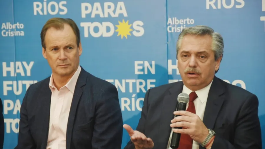 Alberto Fernández y Gustavo Bordet