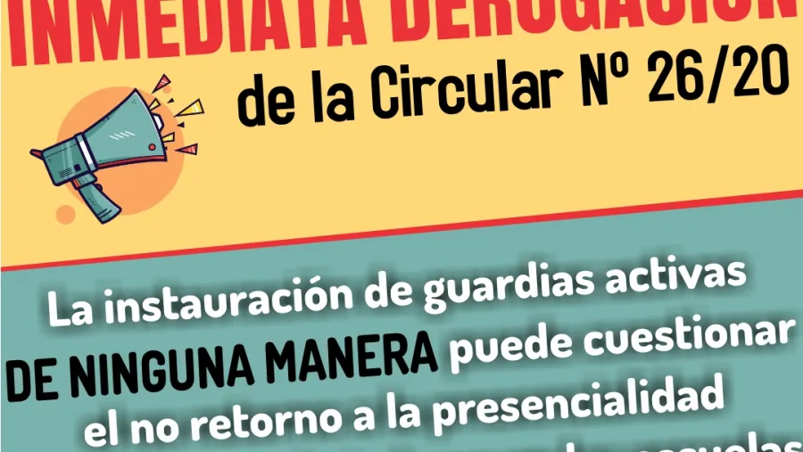 AGMER rechazo circular guardias activas