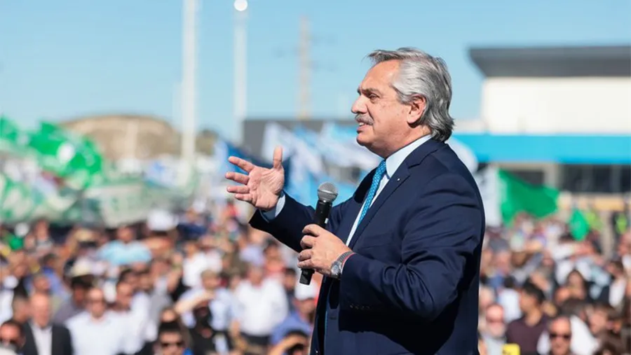 Alberto Fernández en Chubut. Alberto Fernández en Chubut.