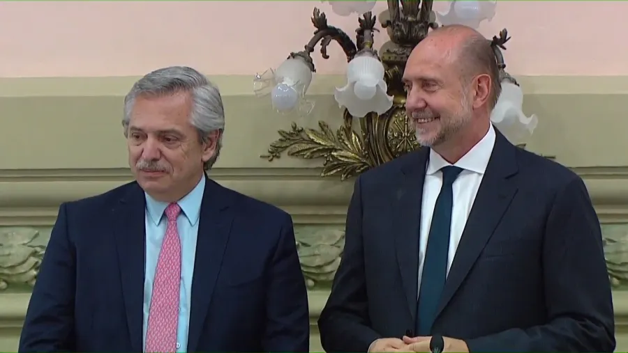 Alberto Fernández y Omar Perotti