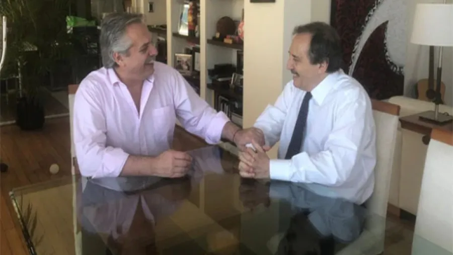Alberto Fernández con Ricardo Alfonsín