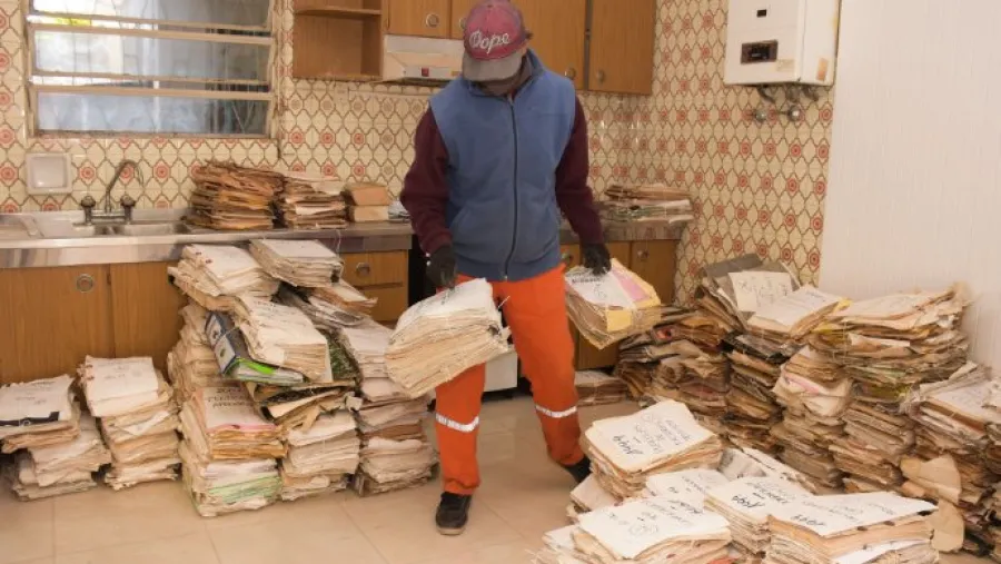 Realizaron la despapelización del Archivo del Ministerio de Gobierno y justicia