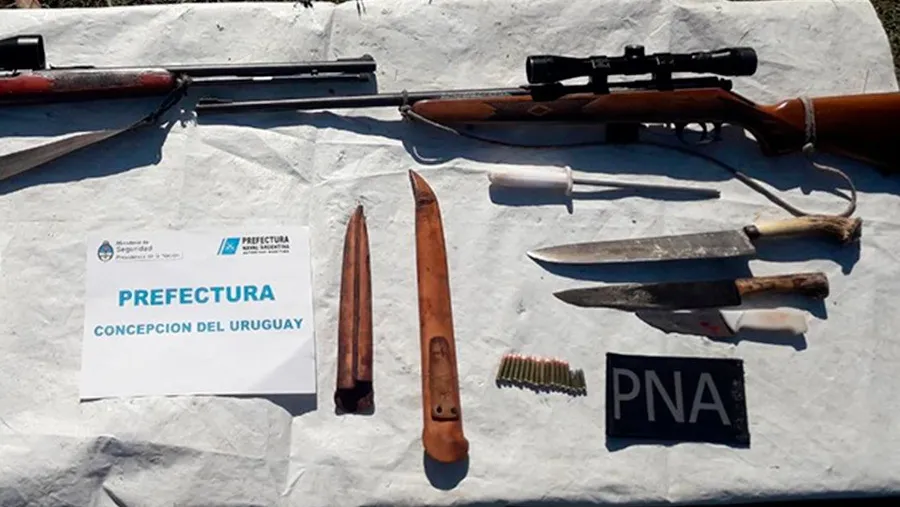Prefectura secuestró armas utilizadas para caza ilegal