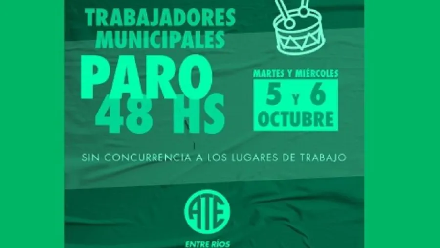 ATE ratificó el paro de 48 horas en la Municipalidad de Paraná ATE ratificó el paro de 48 horas en la Municipalidad de Paraná