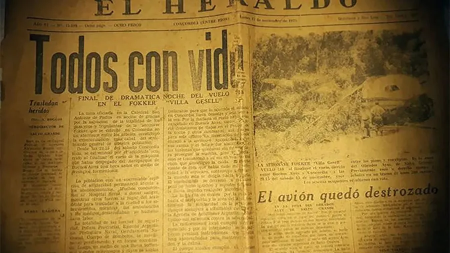 “Todos con vida”, tituló el diario El Heraldo de Concordia hace 47 años.