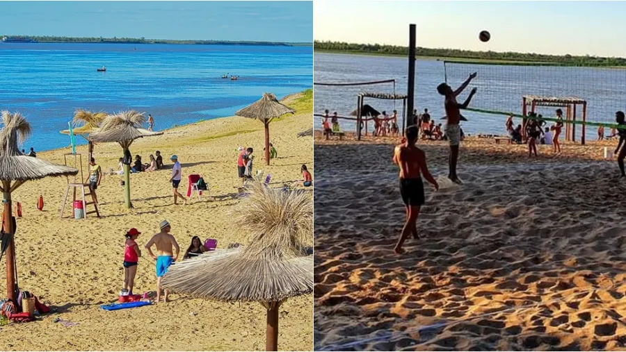 Por la bajante del río, La Paz y Santa Elena prohíben bañarse en sus balnearios