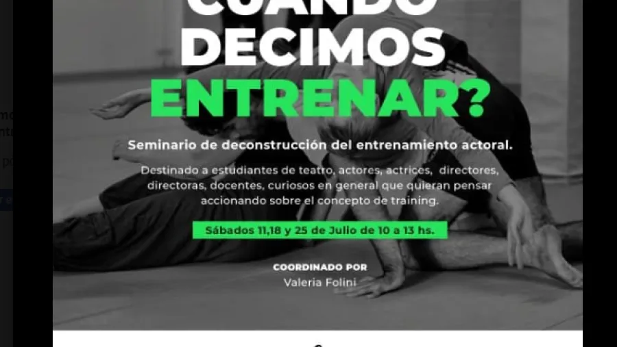 ¿Qué decimos cuando decimos entrenar?"