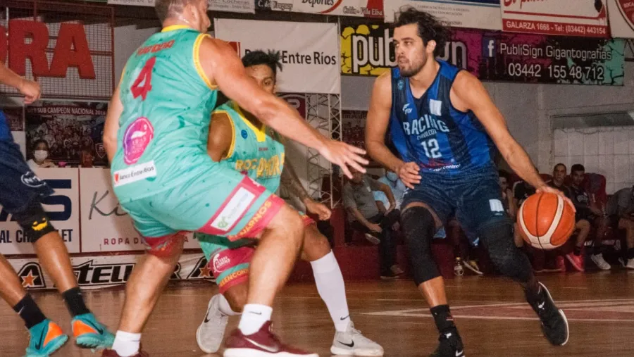Básquet: Rocamora no pudo con el buen momento de Racing de Chivilcoy