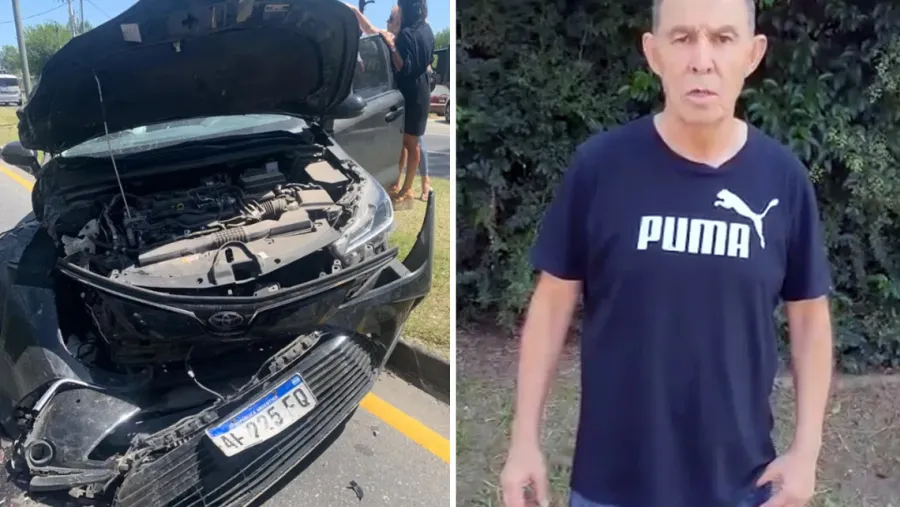 Ricardo Bochini protagonizó un violento choque automovilístico pero está afuera de peligro