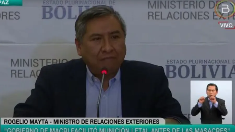 Bolivia acusó al gobierno de Macri de enviar material para reprimir protestas contra Áñez