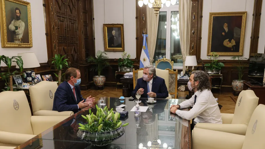 Bordet con Fernández y Cafiero en Casa Rosada