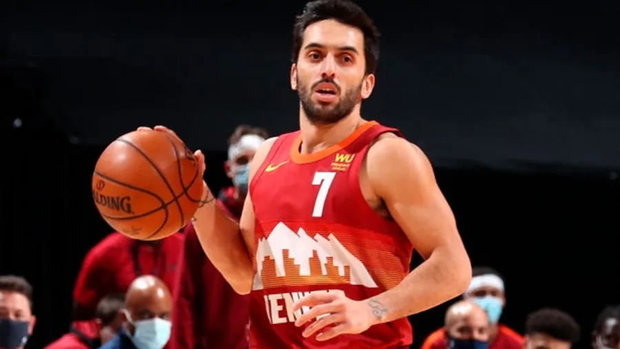 Facundo Campazzo aportó seis puntos en la derrota de Denver ante Brooklyn