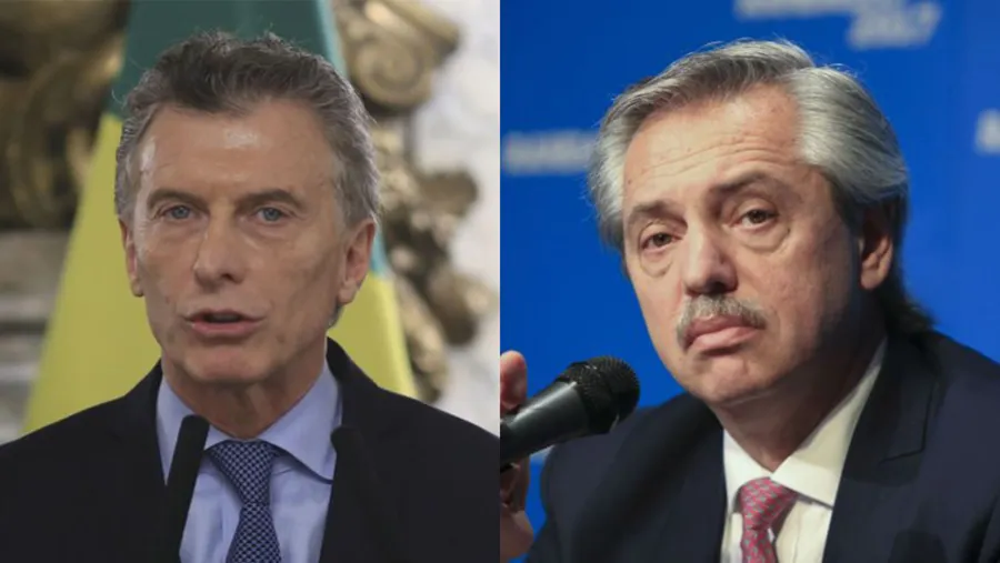 Mauricio Macri y Alberto Fernández. Mauricio Macri y Alberto Fernández.