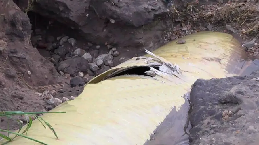 caño de agua roto calle Rondeau