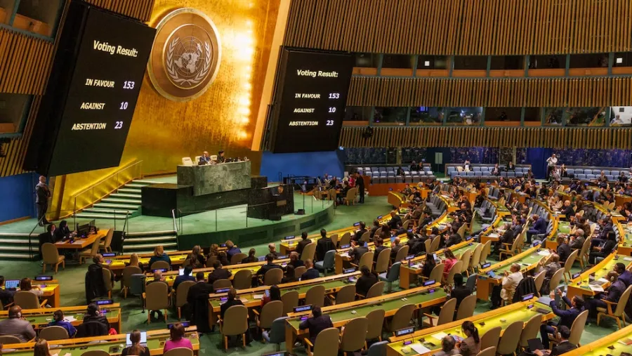 Durante una sesión de la Asamblea General de la ONU, Argentina se manifestó en contra de una medida conjunta para la erradicación de todo tipo de violencia de género. Durante una sesión de la Asamblea General de la ONU, Argentina se manifestó en contra de una medida conjunta para la erradicación de todo tipo de violencia de género.