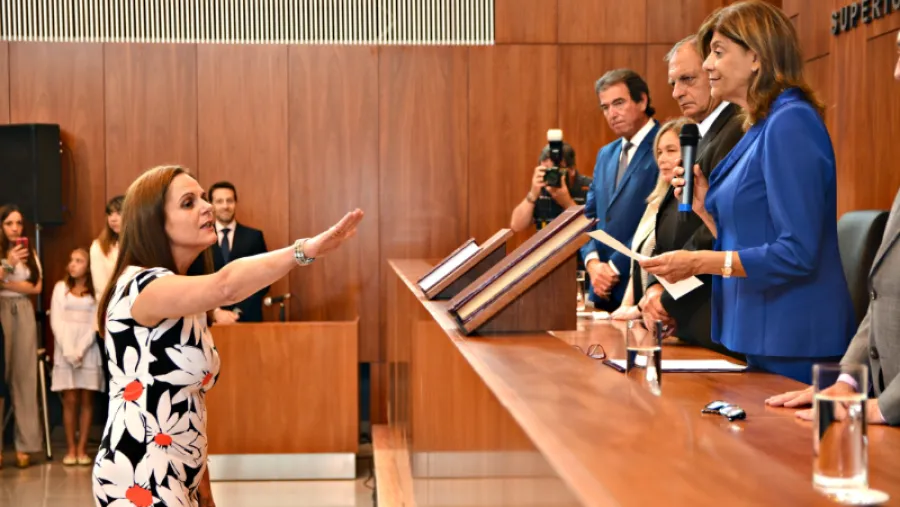 Rosario Moritán al momento de jurar en su cargo. (Foto: STJ) 