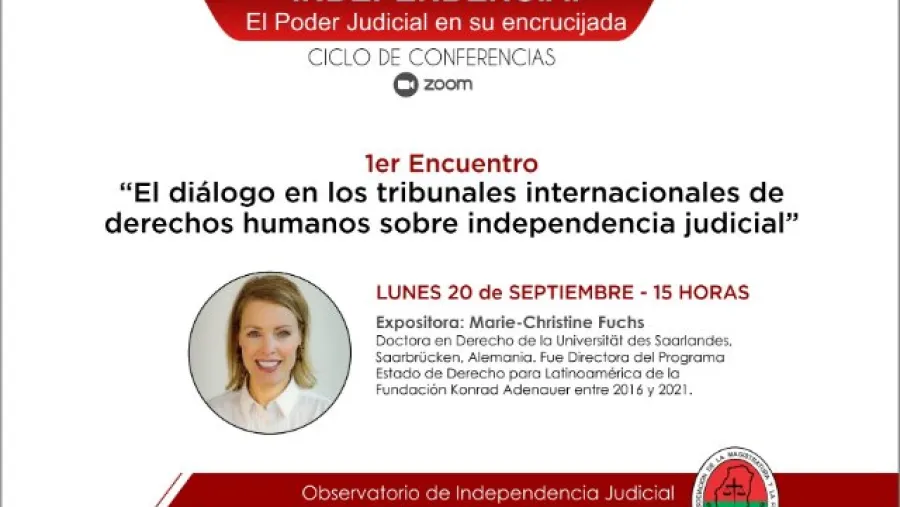 Invitan al ciclo de conferencias “Independencia: el Poder Judicial en su encrucijada”