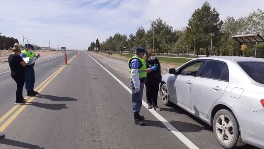 control de ruta cuarentena