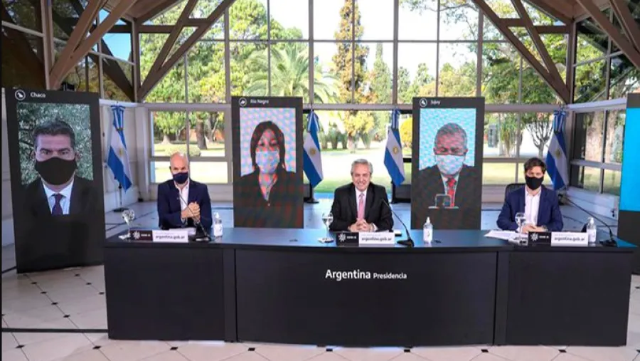 Alberto Fernández al anunciar la nueva cuarentena en el AMBA