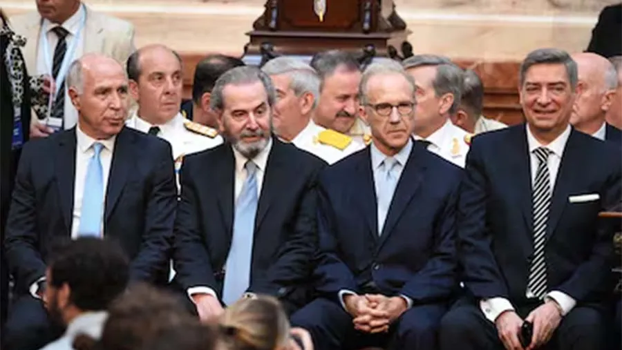 Los jueces de la Corte Suprema, en la jura de Milei. Los jueces de la Corte Suprema, en la jura de Milei.