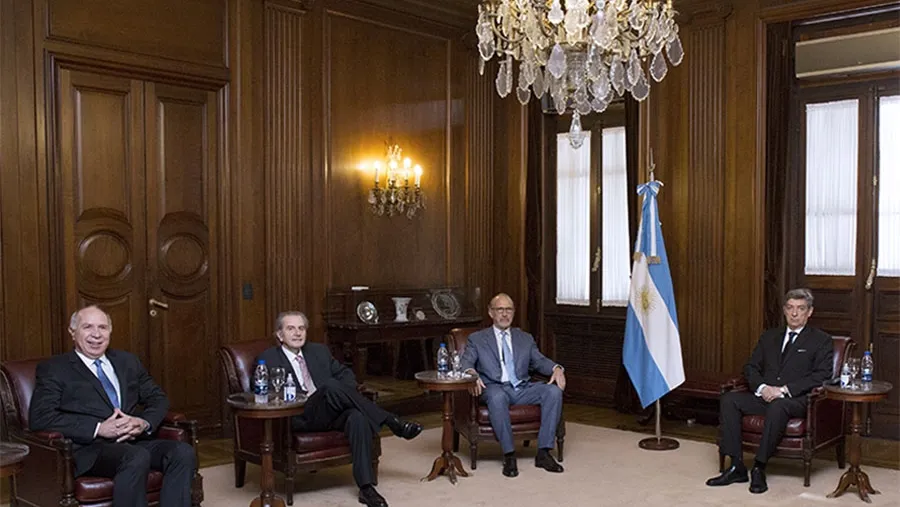 Imagen de archivo Ricardo Lorenzetti, Juan Carlos Maqueda, Carlos Rosenkrantz y Horacio Rosatti, ministros de la Corte Suprema de Justicia de la Nación.