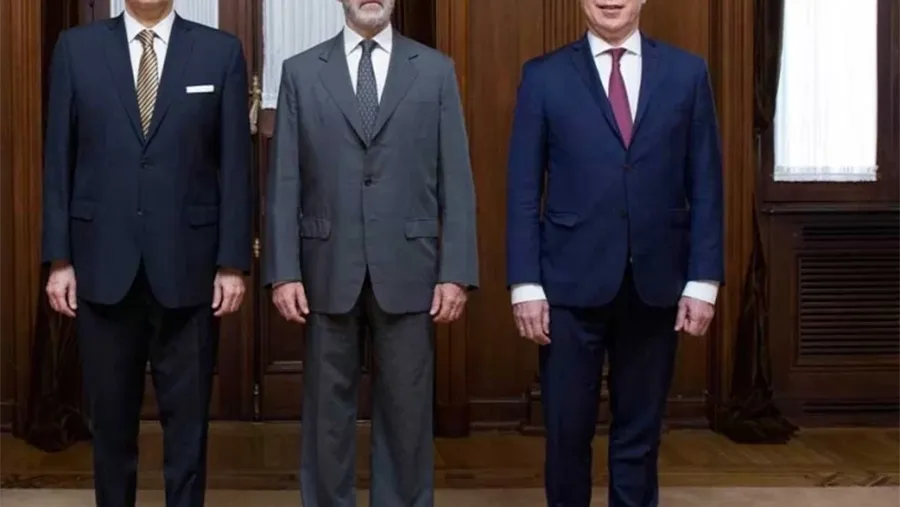 El presidente de la Corte Suprema, Horacio Rosatti, Carlos Rosenkrantz y Ricardo Lorenzetti. El presidente de la Corte Suprema, Horacio Rosatti, Carlos Rosenkrantz y Ricardo Lorenzetti.